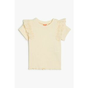 Tricou din amestec de bumbac cu volane imagine