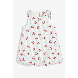 Rochie cu dungi si imprimeu fructat imagine