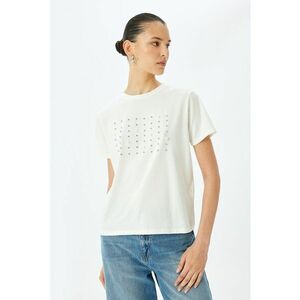 Tricou cu perle sintetice si strasuri imagine