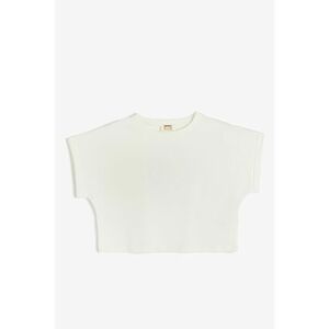 Tricou crop din bumbac imagine