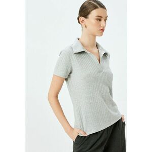 Tricou striat cu guler polo imagine