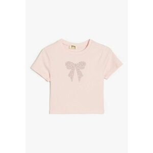 Tricou striat cu funda din strasuri imagine