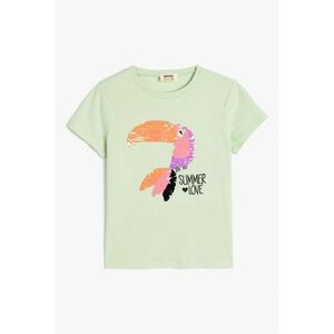 Tricou cu model grafic si paiete imagine