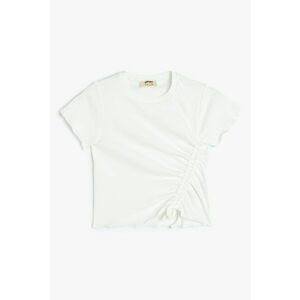 Tricou striat drapat imagine