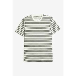 Tricou cu decolteu la baza gatului si imprimeu in dungi imagine