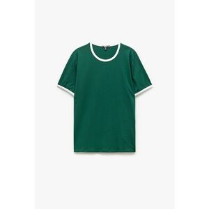 Tricou de bumbac cu garnituri contrastante imagine