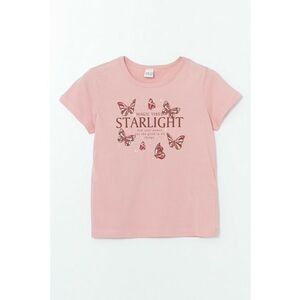 Tricou cu decolteu la baza gatului si imprimeu imagine