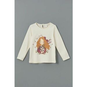 Bluza cu imprimeu si decolteu la baza gatului imagine