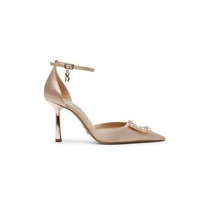 Pantofi stiletto de piele ecologica cu bareta pe glezna imagine