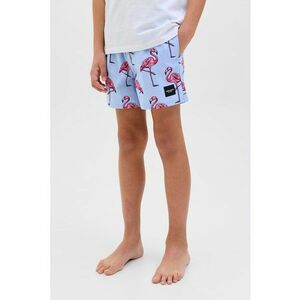 Pantaloni scurti cu snur de ajustare si imprimeu grafic imagine