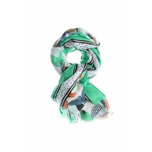 Esarfa verde cu flori multicolore - Paris imagine