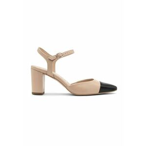 Pantofi din piele cu aplicatie cap-toe imagine