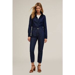Jacheta-camasa din denim cu garnituri cu strasuri imagine