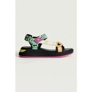 Sandale wedge cu garnituri din piele ecologica imagine