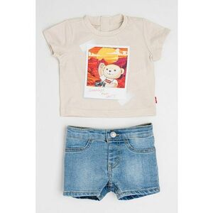 Set de tricou cu imprimeu si blugi scurti - 2 Piese imagine