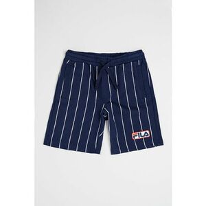 Pantaloni scurti cu cordon in talie si model in dungi imagine