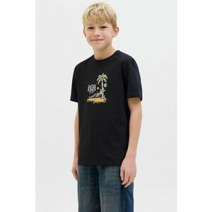Tricou cu decolteu la baza gatului si imprimeu imagine