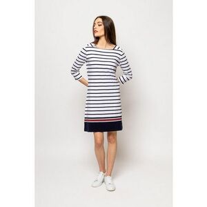 Rochie mini cu croiala in A Vumba - Rosu - Alb optic - Bleumarin - imagine