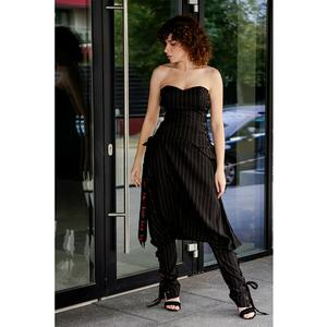 Pantaloni relaxed fit cu model in dungi imagine