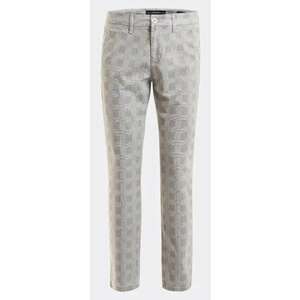 Pantaloni slim fit cu model - imagine