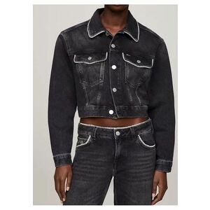 Jacheta scurta din denim Claire imagine