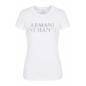 Tricou slim fit cu strasuri imagine
