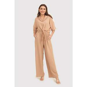 Pantaloni cu croiala larga si talie elastica TRA038 imagine