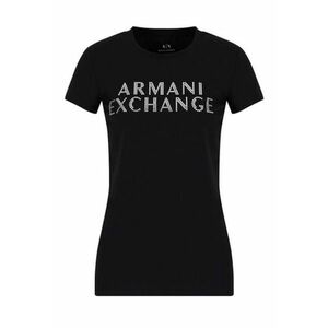 Tricou slim fit cu logo cu strasuri imagine