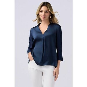 Bluza de satin cu decolteu in V imagine