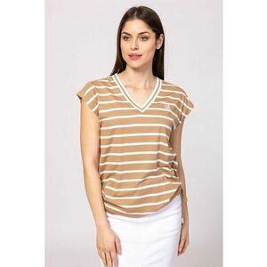 Tricou din amestec de modal cu decolteu in V imagine