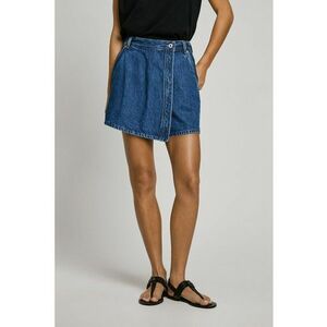 Fusta-pantalon regular fit din denim imagine