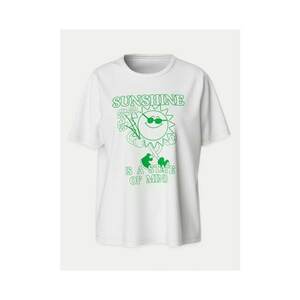 Tricou dama - 646126 - Alb - Bumbac - imagine