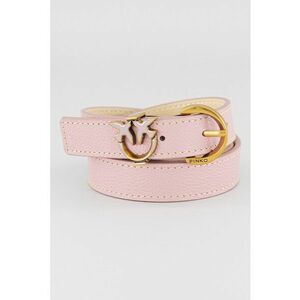 Curea de piele ingusta cu logo metalic Love Berry imagine