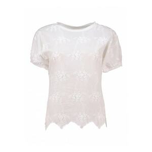 Tricou asimetric cu broderie imagine