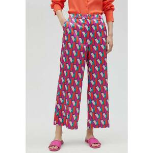 Pantaloni cu imprimeu si talie elastica imagine