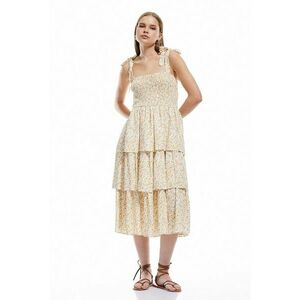 Rochie midi cu model stratificat imagine