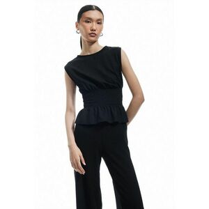 Bluza fara maneci cu segment elastic imagine
