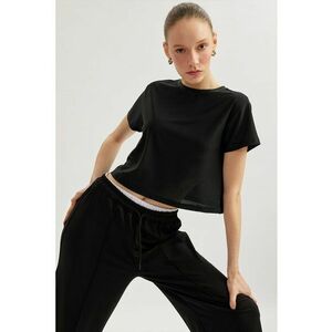 Tricou crop cu maneci cazute imagine