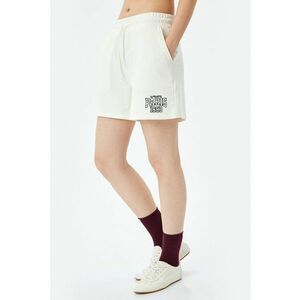 Pantaloni scurti din amestec de bumbac cu talie inalta imagine