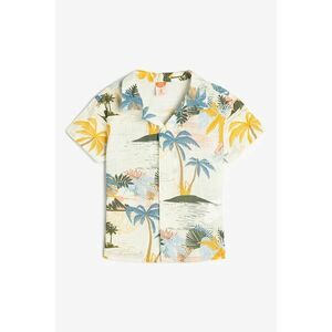 Camasa cu maneci scurte si imprimeu tropical imagine