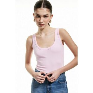 Top-body din amestec de bumbac cu decolteu drapat imagine