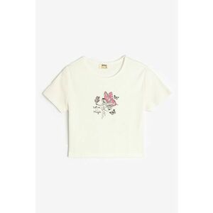 Tricou crop cu imprimeu grafic imagine