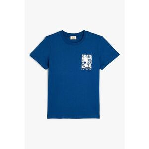 Tricou de bumbac cu imprimeu pe piept imagine