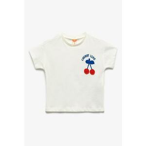 Tricou de bumbac cu broderie imagine