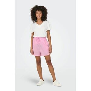 Pantaloni scurti cu model in dungi - snur si buzunare laterale imagine