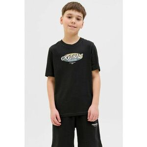 Tricou cu imprimeu logo si maneci cazute imagine