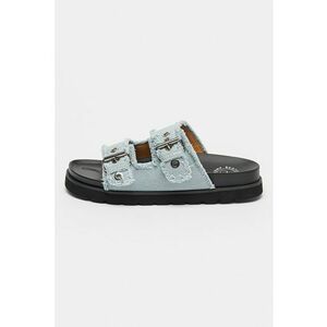 Papuci de denim cu catarama imagine