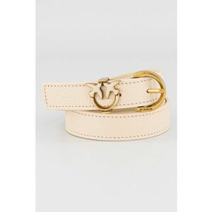 Curea de piele ingusta cu logo metalic Love Berry imagine