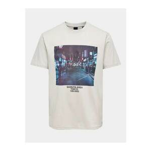 Tricou barbati - 303334406 - Bumbac - Gri imagine