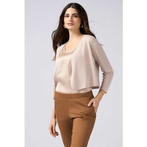 Cardigan cu model uni si decolteu cache coeur imagine